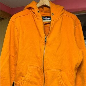 American Giant Men's Vibrant Orange Zip-Up Hoodie